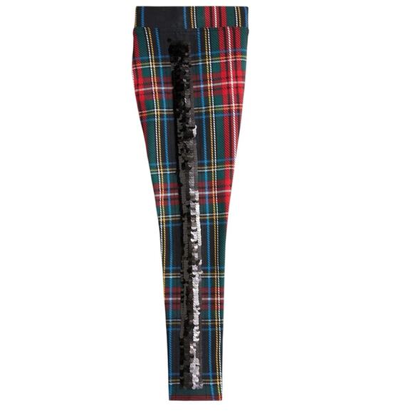 J. Crew Crewcuts Stewart tartan sequin tux leggings - Picture 2 of 11
